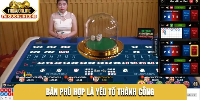 Bàn phù hợp là yếu tố thành công