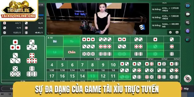 Sự đa dạng của game tài xỉu trực tuyến